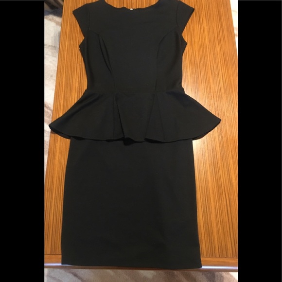 Black Peplum Dress Size XS - Picture 1 of 3